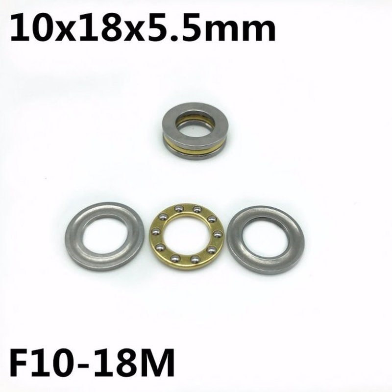 50Pcs F10-18M 1m0x18x5.5 mm Axial Ball Thrust Bearing plane