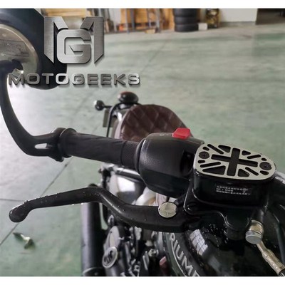 适用于 凯旋Bobber/T100z/T120改装刹车油壶盖英国米字旗装饰盖