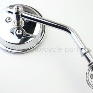 台湾凯旋 e哈雷复古摩托车改装圆型方形梯形后视镜反光镜专用