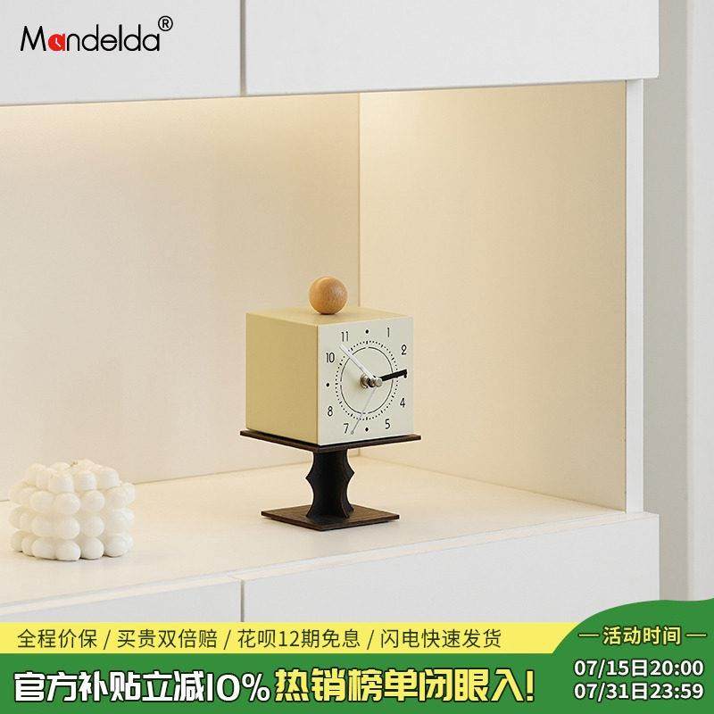 Mandelda家居玄关座钟装饰品客厅钟表时钟创意电视柜办公桌面摆件,家居饰品,桌面摆件,淘宝优惠券,粉丝福利购,淘宝优惠卷