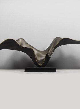 雕塑艺术摆件客厅高极感装饰品轻奢高档大气上档次售楼处抽象摆设