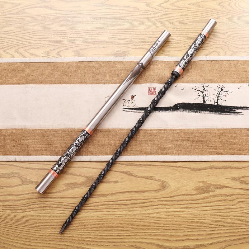 《反接金箍棒》大话西游至尊宝雕刻反接扭转龙骨锏工艺品摆件