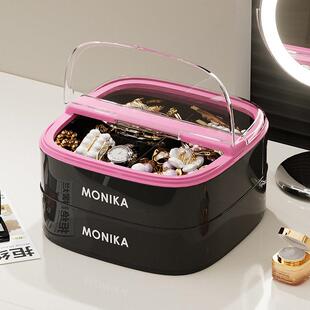 高档放首饰品盒子首饰收纳盒子桌面防氧化耳环项炼戒指发夹展示架