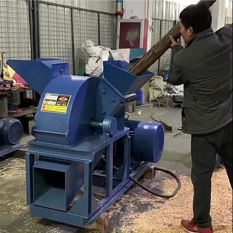 移动式木材边角料树枝粉碎机木屑粉碎机竹木破碎机锯末粉碎大木头