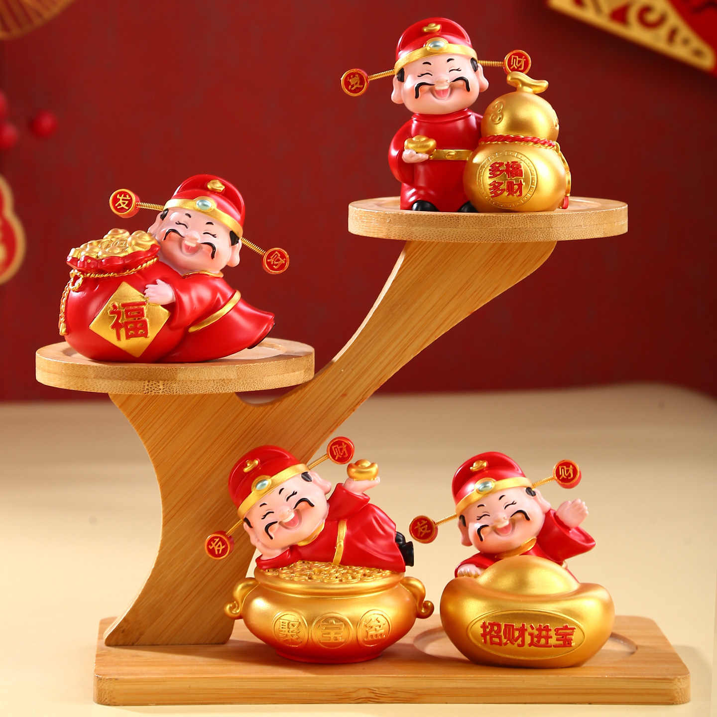 财神摆件入户门玄关装饰财神爷桌面摆件新年吉祥物创意礼物小礼品,家居饰品,桌面摆件,淘宝优惠券,粉丝福利购,淘宝优惠卷