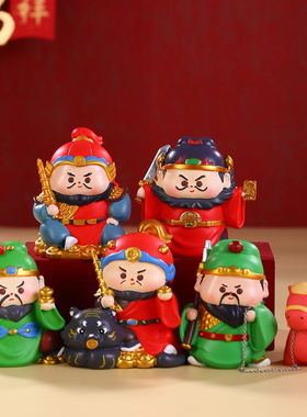 财神爷赵公明关公钟馗吉祥物摆件