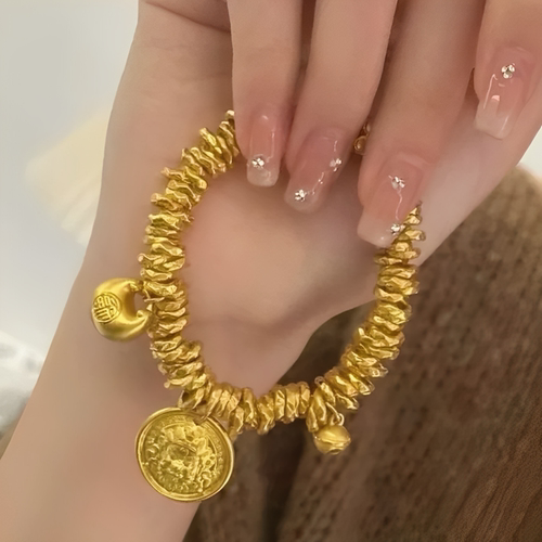 金包银工艺专柜同款定制新中式福运满满钱串子手链送女友节日礼物