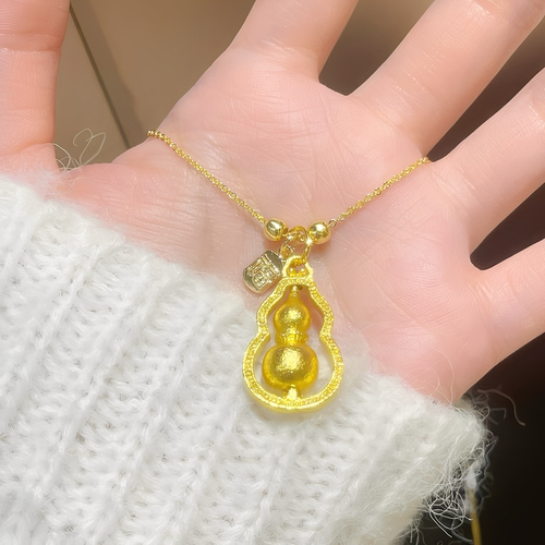 金包银工艺专柜同款定制新中式转运福禄葫芦吊坠送女朋友节日礼物