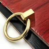 纯铜拉手柜门抽屉拉环铜环 拉手中式 新品 仿古柜门抽屉圆环螺丝款