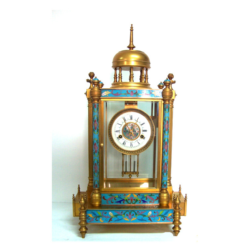 钟表仿古钟表古典钟表工艺摆设欧式钟表做旧金景泰蓝钟表