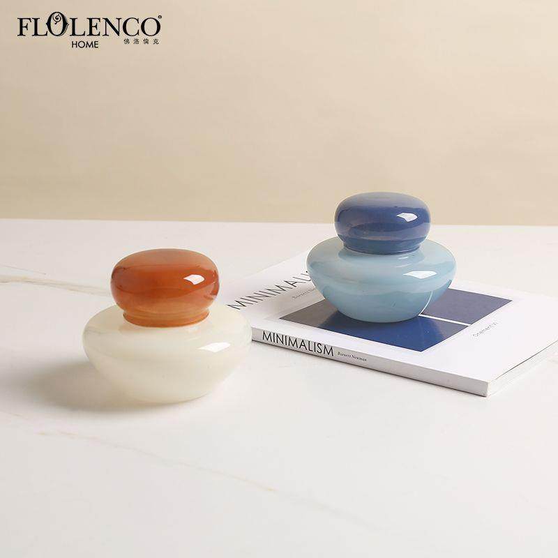 创意北欧现代家居双色玻璃装饰罐样板房客厅酒柜设计感桌面小摆件,农机/农具/农膜,其它农用工具,淘宝优惠券,粉丝福利购,淘宝优惠卷