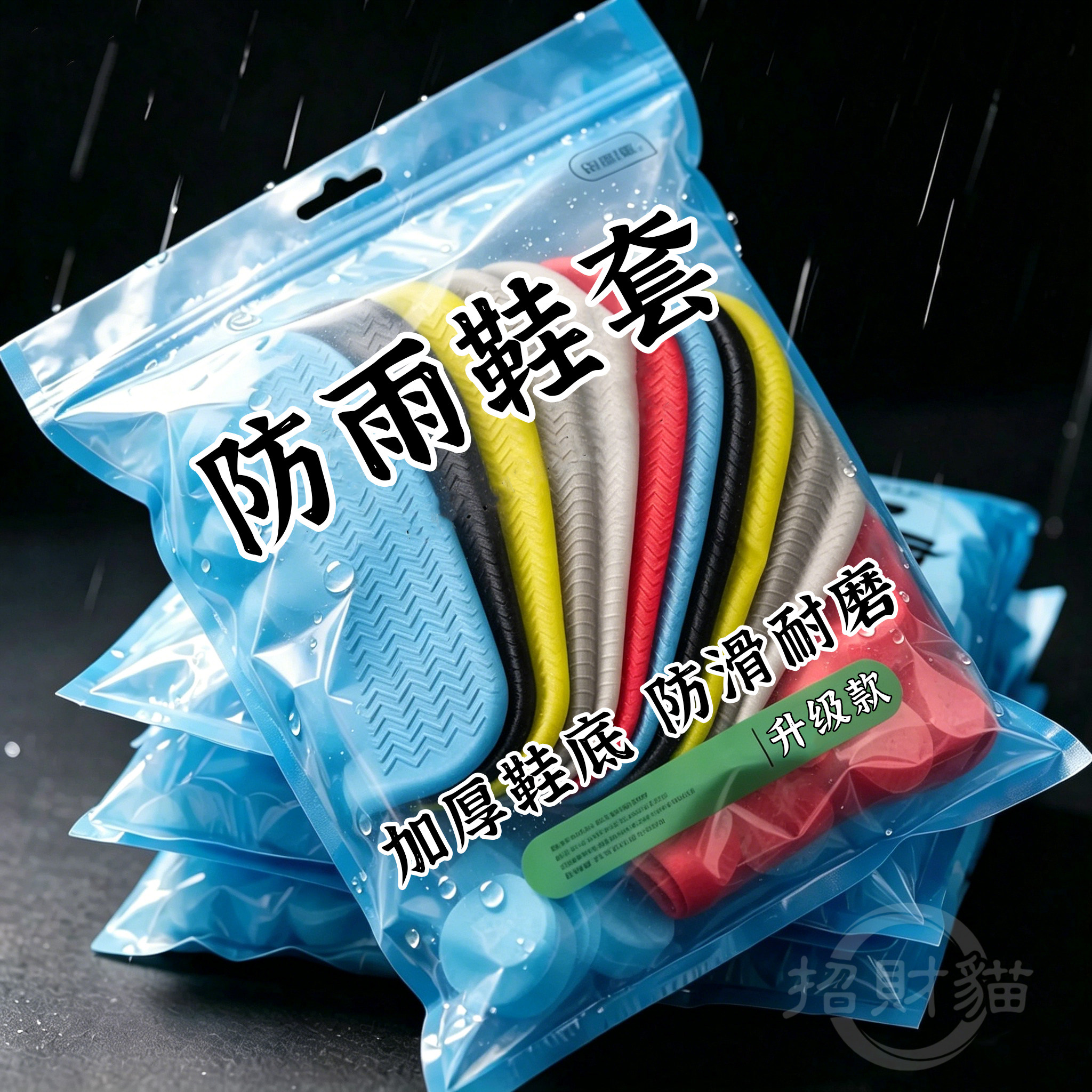 防水乳胶硅胶新款雨鞋鞋套防滑加厚耐磨男女成人款下雨出行神器