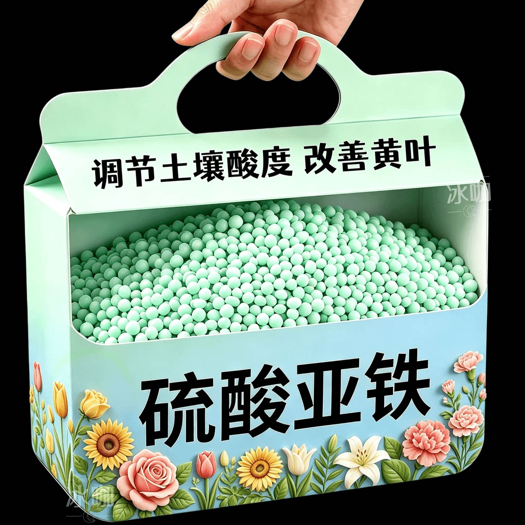 硫酸亚铁花肥料防黄叶栀子花茶花兰花土壤调酸剂花卉盆栽通用肥料