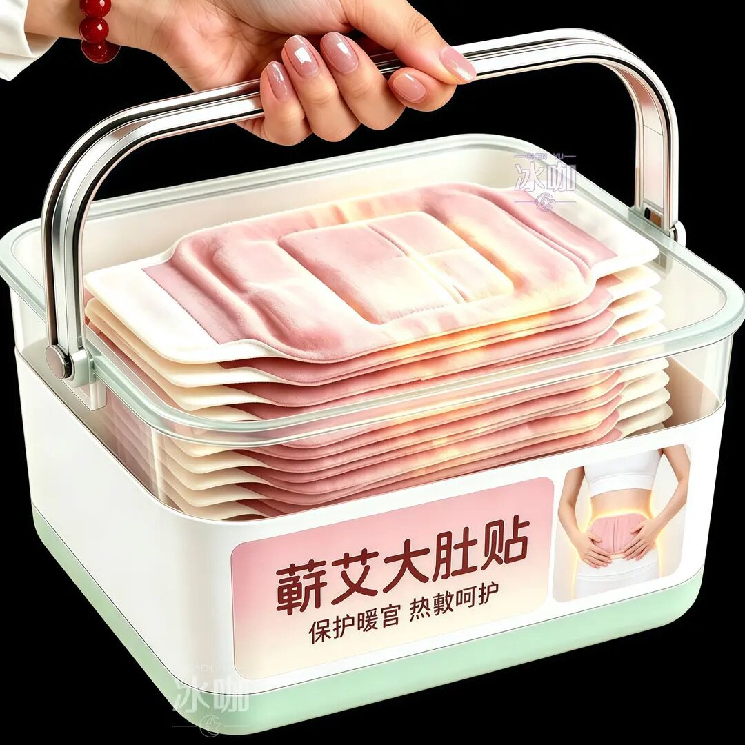 养生女孩私藏蕲艾肚子贴舒缓寒凉