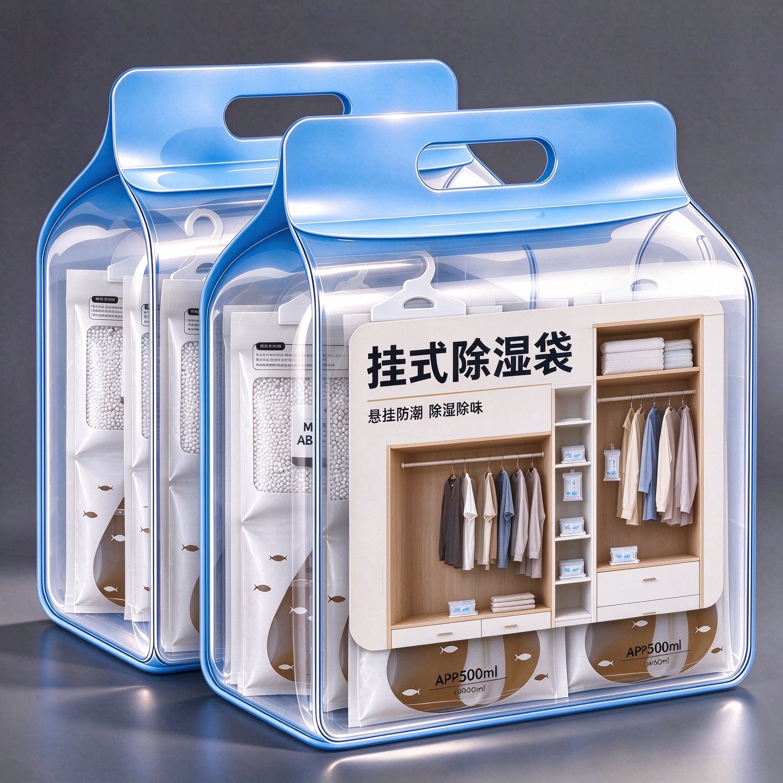除湿袋干燥剂防潮防霉包可挂式氯化钙颗粒衣柜用宿舍学生吸湿神器