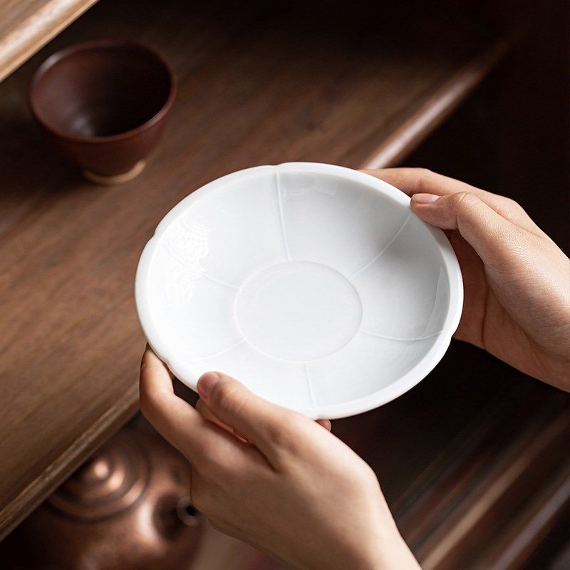 影青花口b壶承中式茶点盘养壶干泡台小茶盘陶瓷盖碗托单层家用果,餐饮具,茶托,淘宝优惠券,粉丝福利购,淘宝优惠卷