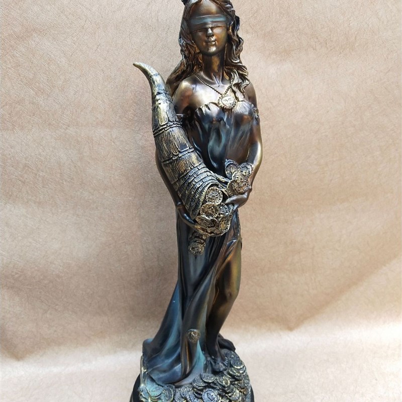 财富女神摆件f家具酒吧装饰摆件仿青铜系列树脂工艺品客厅礼物柜