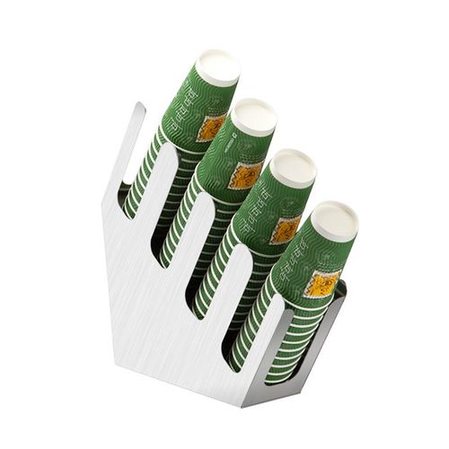 公司茶水间不锈钢奶茶杯架一v次性纸杯分杯器茶饮店吧台整理杯架