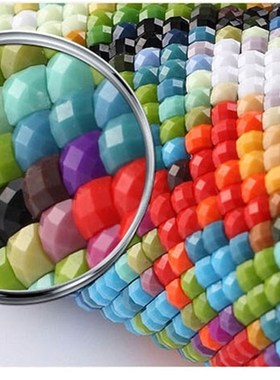 DIY方钻满钻钻石画钻石绣海边花园小屋热气O球小孩浇花贴钻十字绣