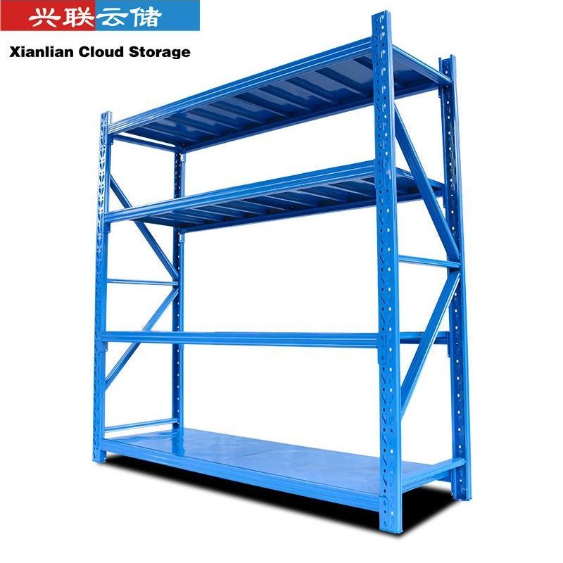 仓库货架仓储货架中型金属货架轻型可拆J装架库房重型储物架铁架