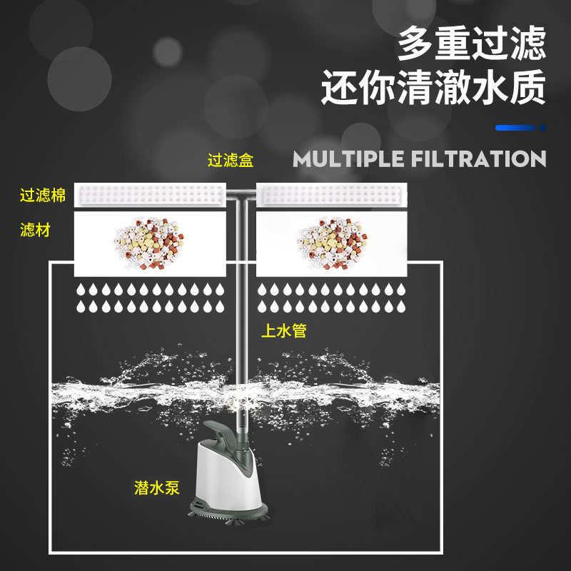 森森滴流盒过滤盒鱼缸过滤器上滤抽屉式滴流盒小型免换水可壁挂*