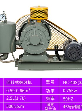 新款回转式鼓风机HC60Sn/601S 80S/801S 100S/1001SHZ环保工业现