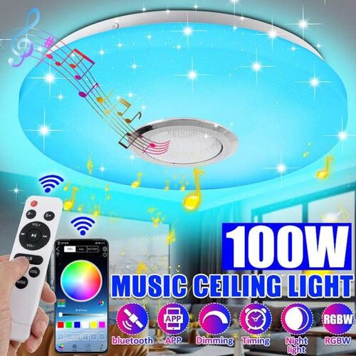 100W RGB Dimmable Music Ceiling lamp LRemote&APP control