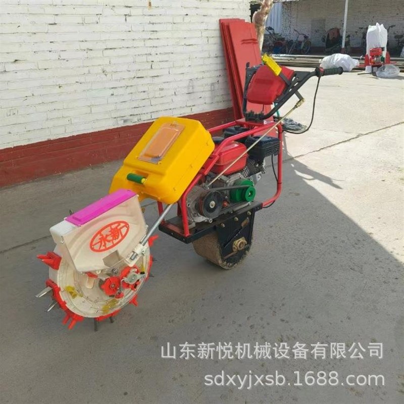 汽油单行大豆播种机 手u扶式玉米施肥精播机 24V电动播种机