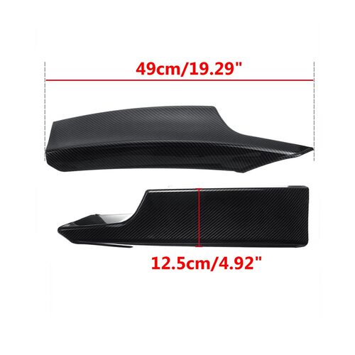 Carbon Fiber/Glossy Black FronAt Bumper Splitters Lip flaps