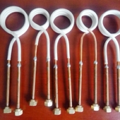 定制高频加热机配l件感应加热线圈淬火焊接熔链透热锻造炉铜管线