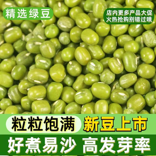 多沙绿豆新货五谷杂粮小绿豆粥新鲜发豆芽专用营养早餐打豆浆原料