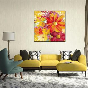 饰画儿童房浴室防水贴画壁画 现代简约向日葵卧室床头油画卫生间装