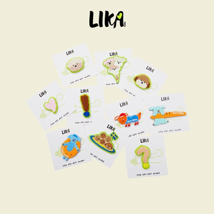 LIKAPAWS超可爱修狗随处贴刺绣绒绒贴纸魔术贴