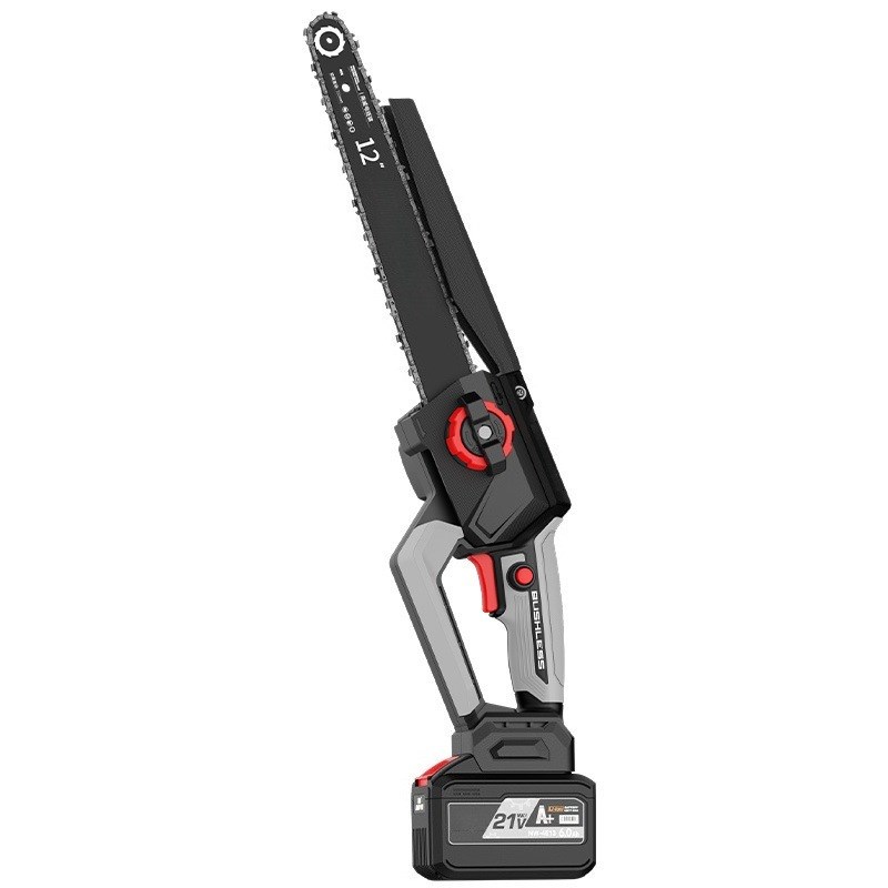 电锯家用锯树小型手持锂电池电炼锯充J电式电锯伐木修枝锯锂电