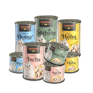 Leonardo猫罐头德国小李子猫罐头无谷鲜肉主食猫罐头湿粮餐包组合