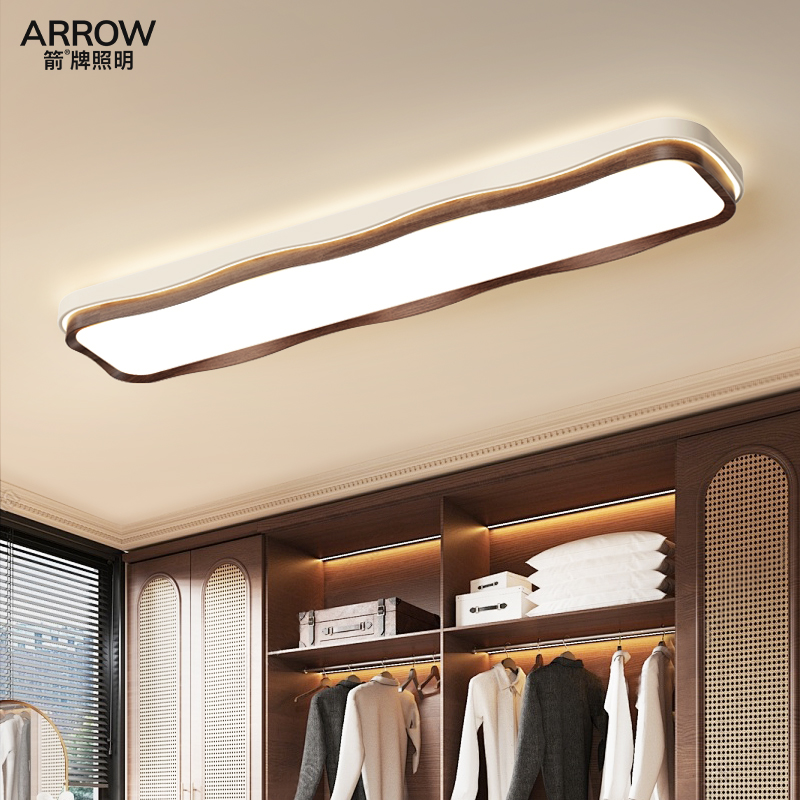 箭牌中古风长条吸顶灯过道阳台灯