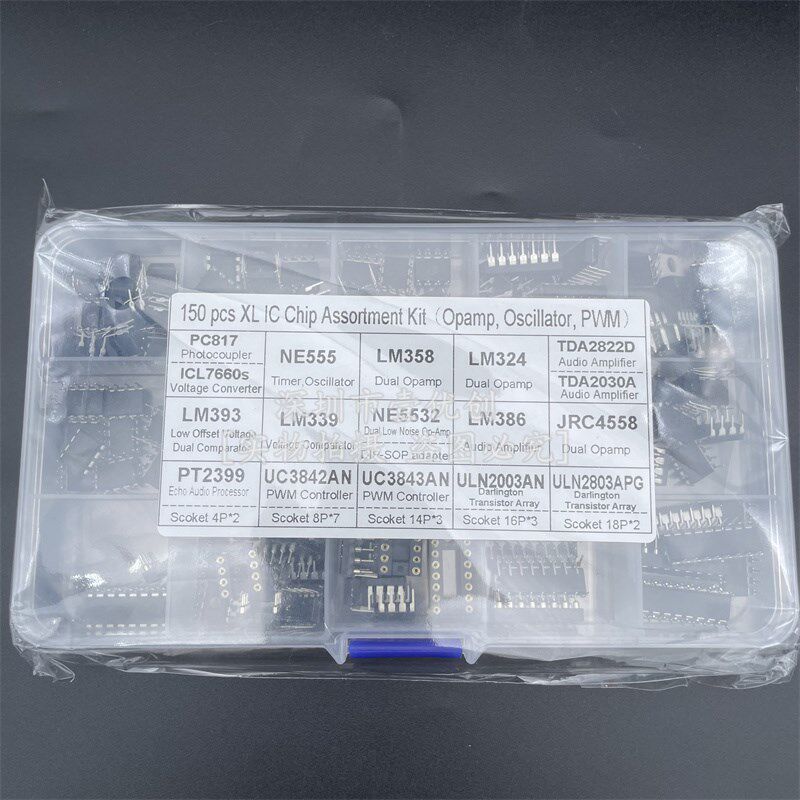 XL IC芯片分类150个套盒运算放大器振荡器 PC817 NE555 LM358 324