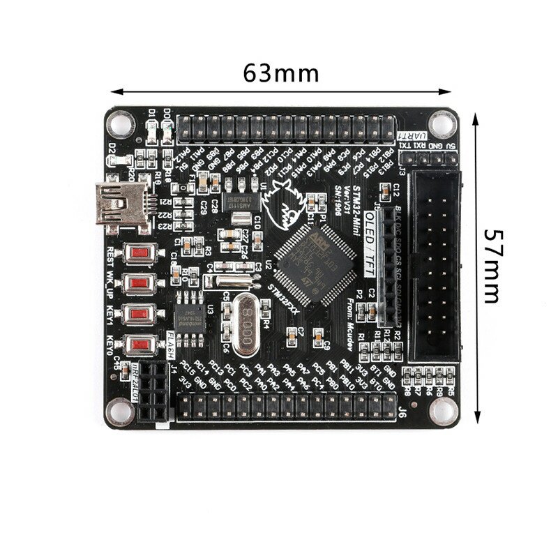 贝科姆 STM32F103RCT6开发板 ARM嵌入式系统板 标准版 JTAG SWD口图片