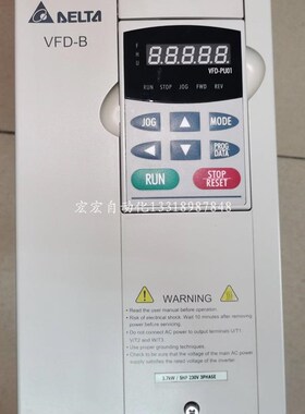 台达VFD-B3.7KW 220V变频器VFD037B23A原装主轴拆机功能测试包好