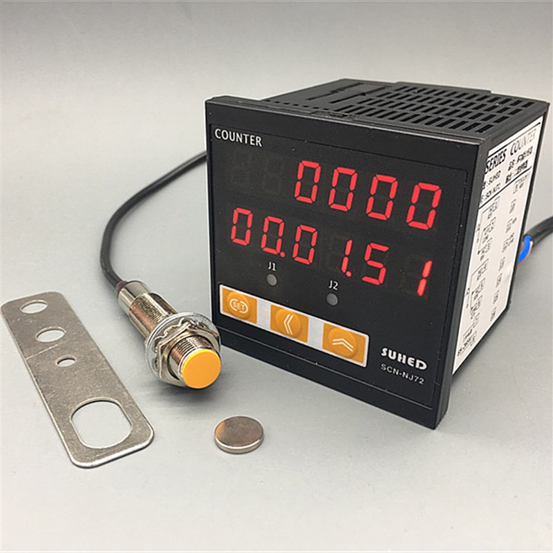 智能电机转速表传感器测速仪光电开关控制器报警霍尔感应显示测试