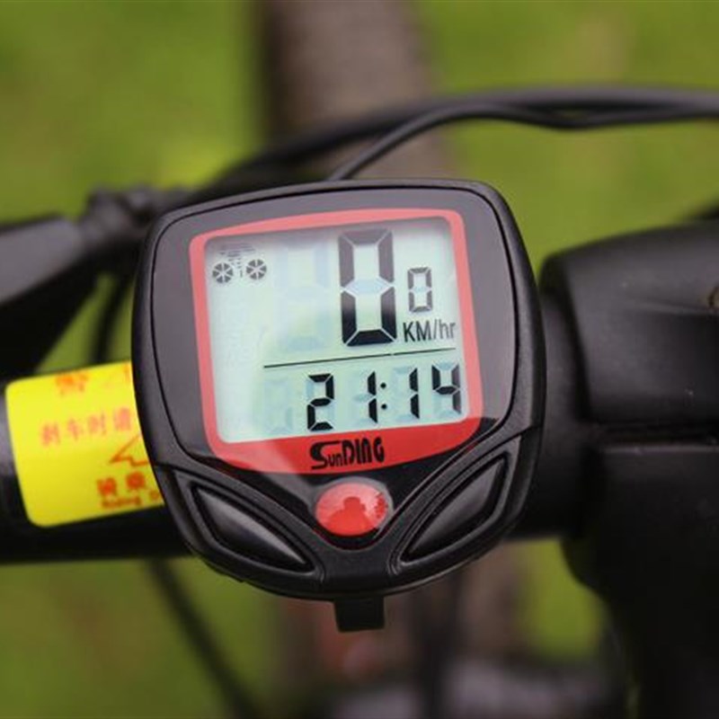 顺东中文码表 自行车码表 山地车 时速表 速度表里程表防水码表