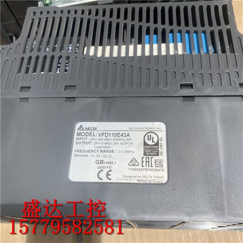 成色漂亮台达变频器VFD110E43A 11KW 380V  有质保 测试包好
