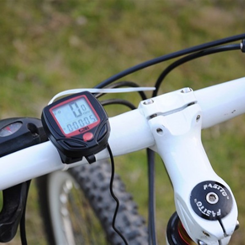 山地自行车测速器自行车有线中文版码表防水测速器公里器骑行装备