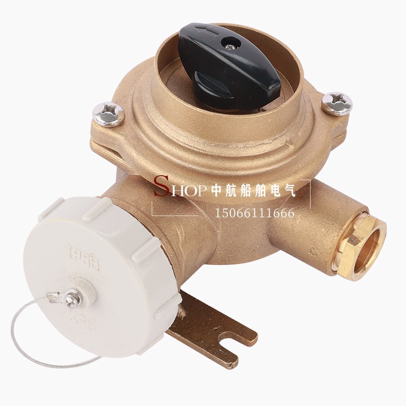 亮舟/海星d/沪乐船用水密铜质带开关插座CZKH209-2/3/4/5 16A