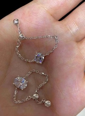 爆闪高碳石可抽拉戒指女新款爆款