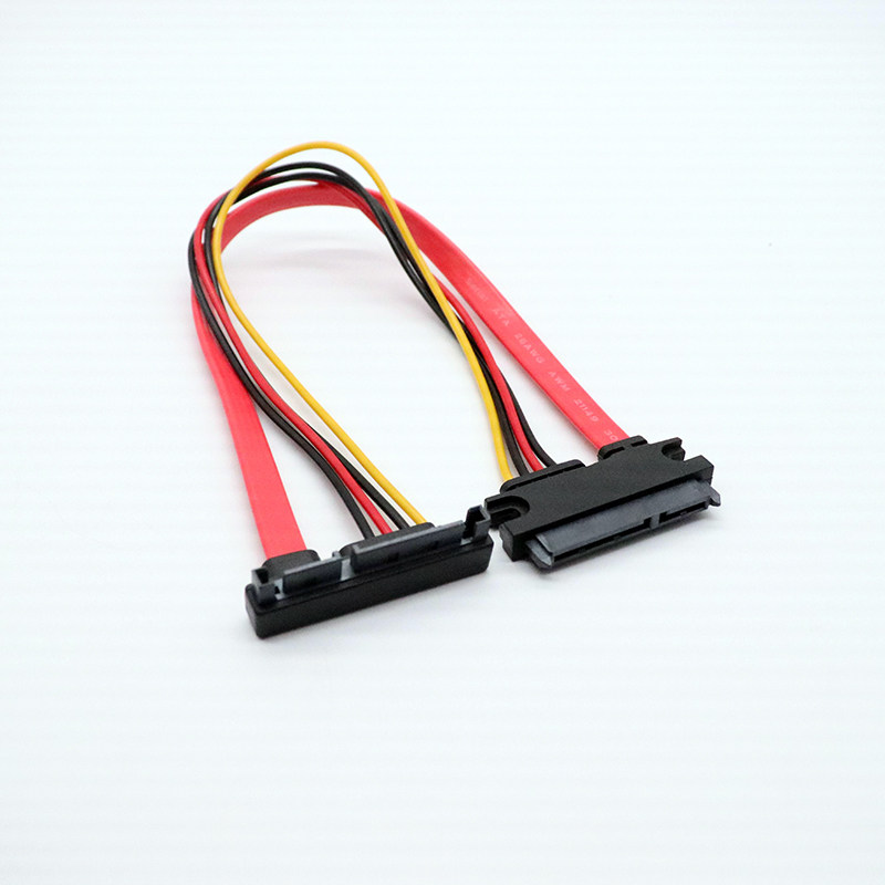 SATA 22pin公对母转接线延长线 SATA 7+15 22pin 串口硬盘加长线