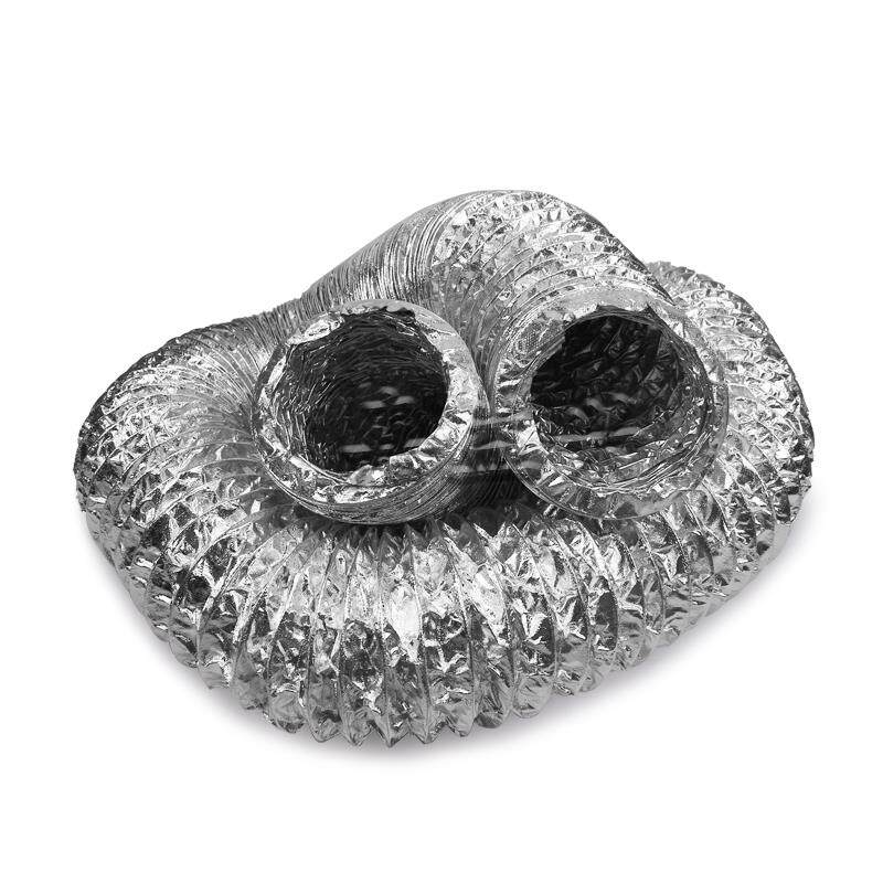 加强型玻纤布软管带钢丝通风管阻燃防火伸缩管纤维布复合管排烟管