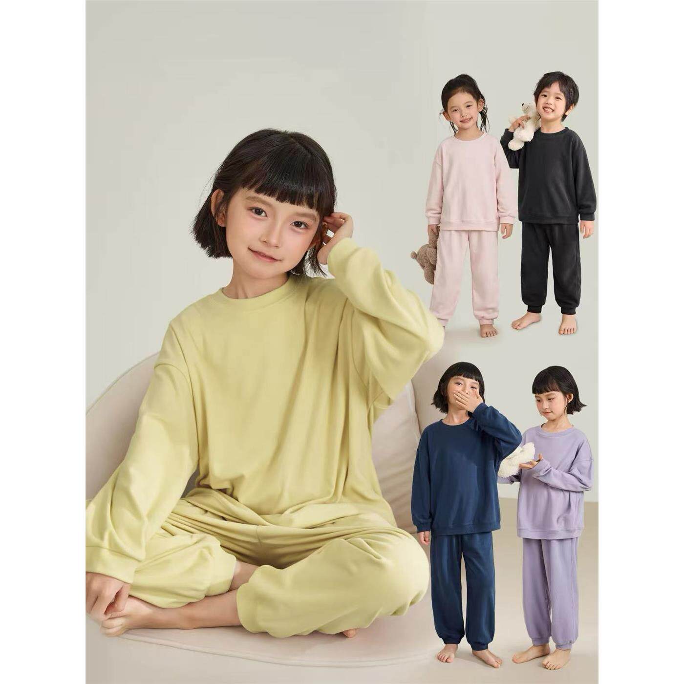 儿童暖阳绒家居服套装睡
