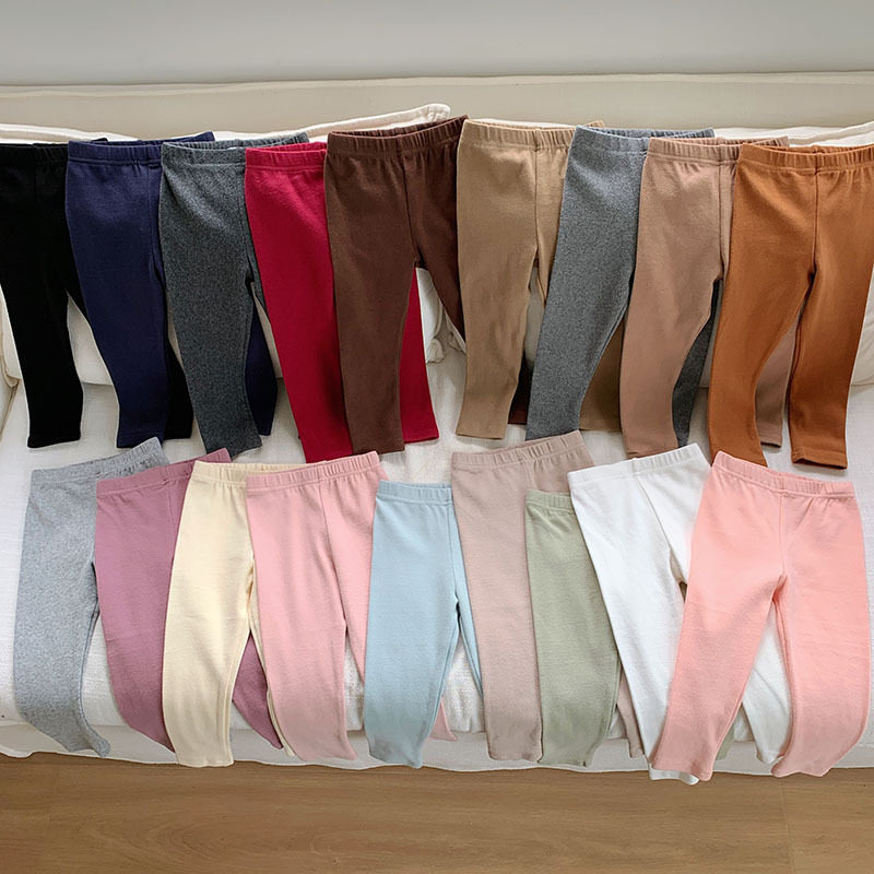 女童棉打底裤春秋新款纯