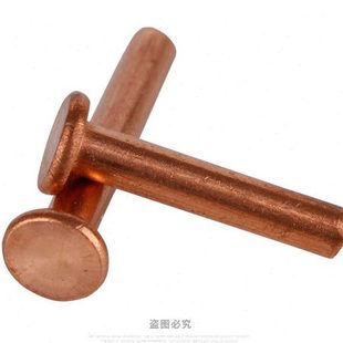 GB109平头紫铜铆钉铜钉实心铆钉6mm 系列 1公斤起拍